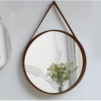 Cermin Gantung Bulat Aesthetic Diameter 50cm / Kaca Cermin Dinding