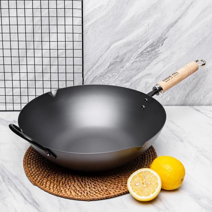 Wajan Jepang YOSHIKAWA Carbon Steel Beijing Wok COOK-PAL