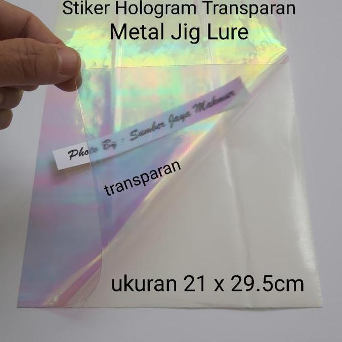 New- Stiker Hologram Transparan Metal Jig Lure