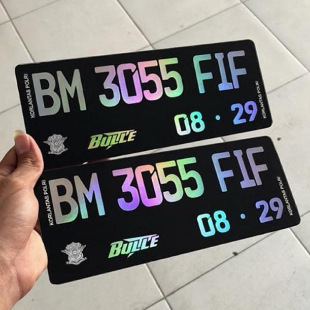 Plat Akrilik motor - Plat nomor Custom Hologram