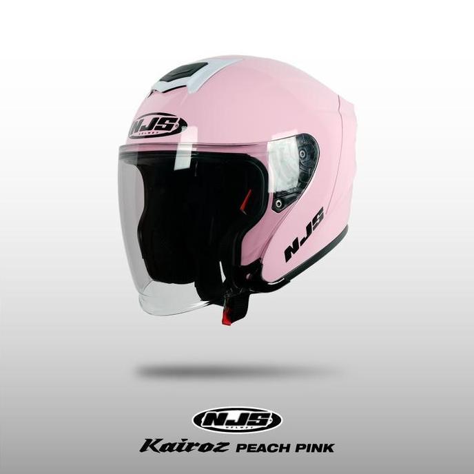 NJS KAIROZ SOLID PEACH PINK (FREE SPOILER) - Helm Half Face | Kairoz | Kairoz V1 |  Kairoz Polos | K