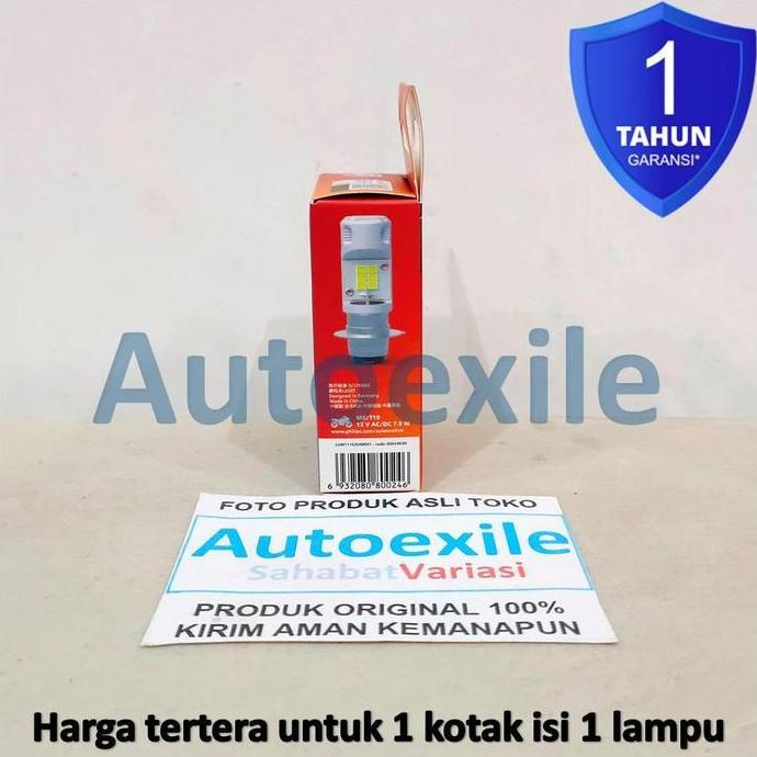 Philips Ultinon Moto Rally LED HL M5 T19 H6 Kaki1 6500K Putih AC DC Lampu Motor Bebek Matic Vario Be