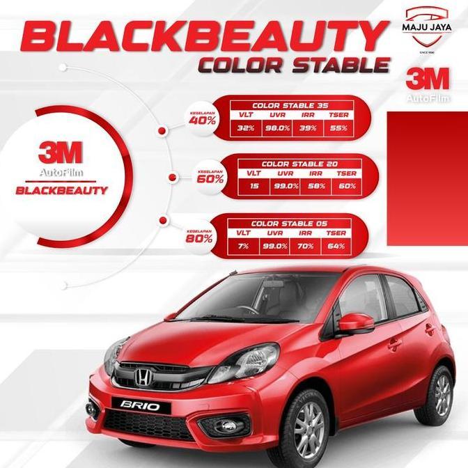 3M Kaca Film AutoFilm Black Beauty Full Body BB35 & BB20 BB5 untuk Mobil Honda Brio Privasi Optimal 