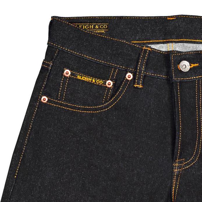 Sleigh &  Co - Titanis 16oz Pants Denim Selvedge Accent - Black Indigo murah
