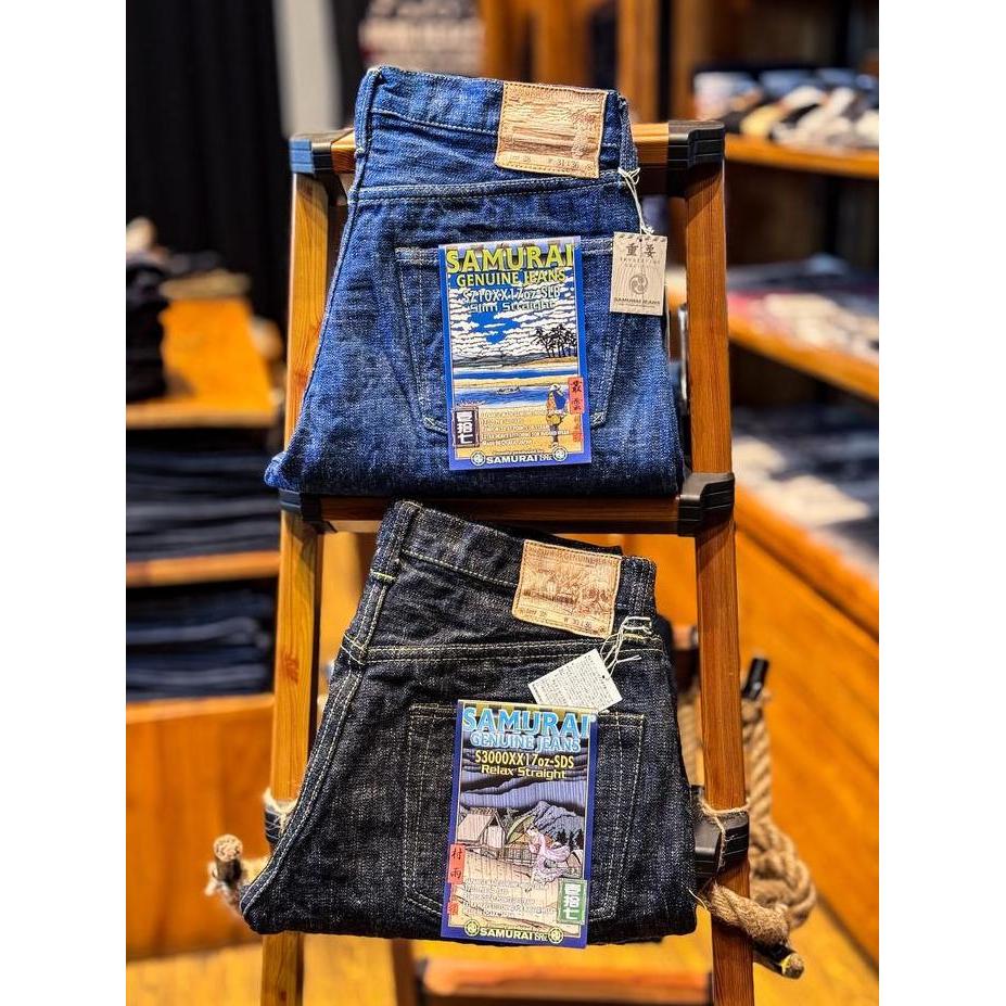 Samurai S710XX17oz-SLB 17oz Murakumo Extra Slub Slim Straight Jeans murah