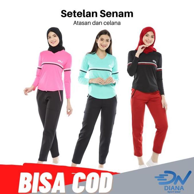 Baju Senam Wanita Jumbo / Setelan Olahraga Hijab Wanita (TERBAIK) (TERBARU) (TERMURAH)