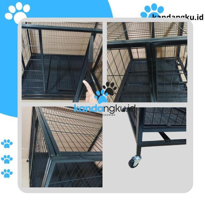 KANDANG ANJING SIZE 125X100X100CM / KANDANG BESI HOLLOW SUPER TEBAL PREMIUM