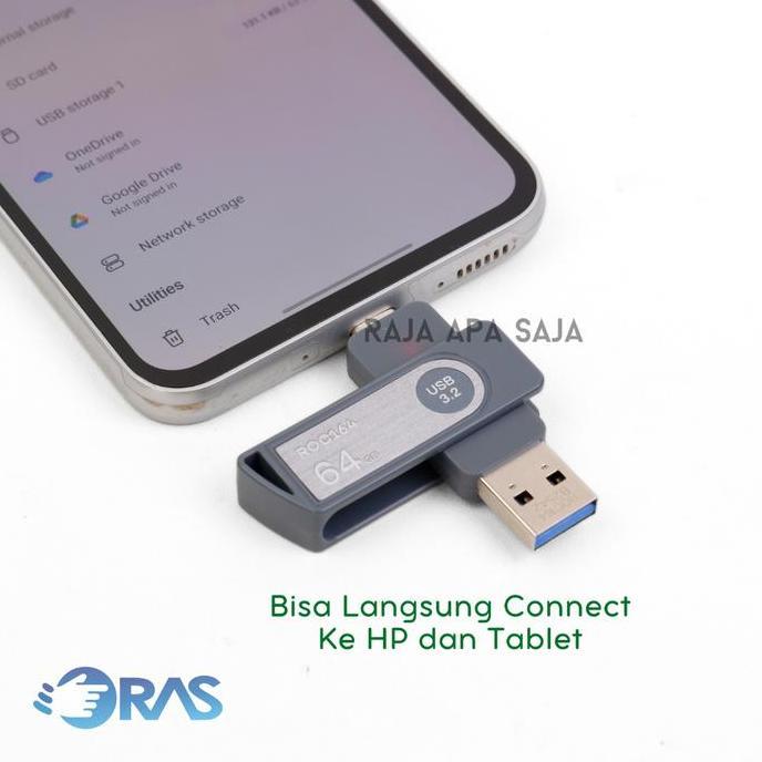 Flashdisk OTG USB Tipe C 2in1 Dual Output 64GB 32GB 16GB 8GB Flash Drive Disk Flesdis Flasdis FD Kom