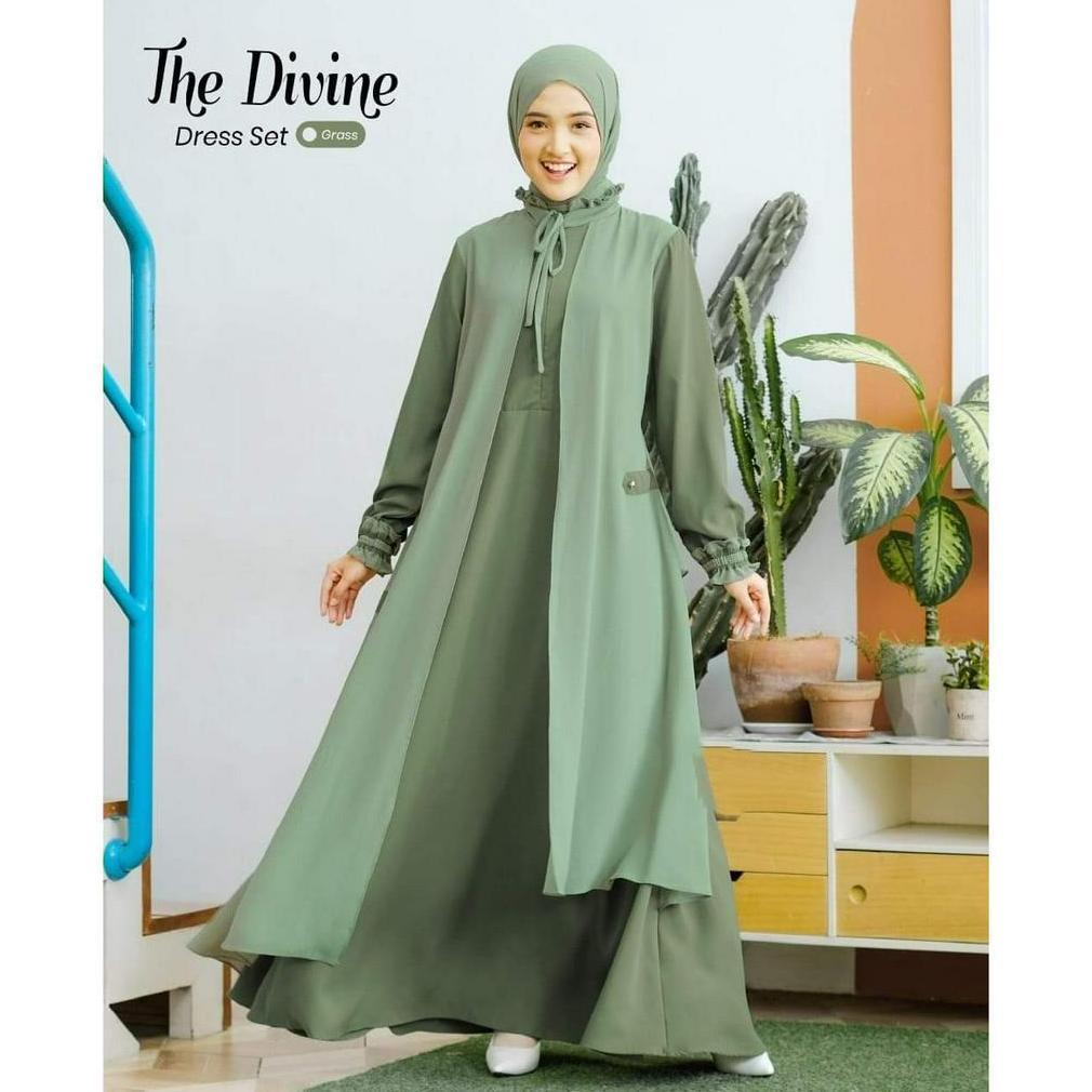GAMIS COUPLE IBU ANAK PLUS HIJAB / GAMIS SERIMBIT / BAJU MUSLIM KELUARGA / GAMIS KOLEKSI 2023 Terbar