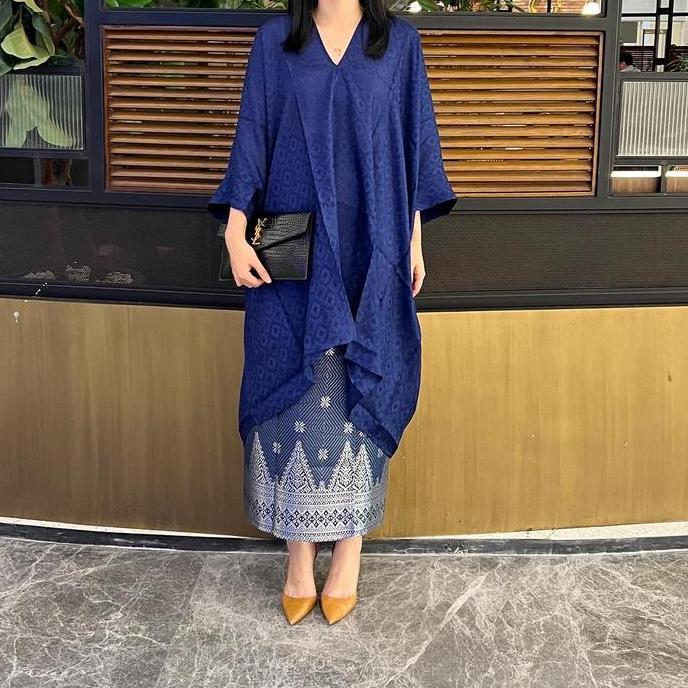 Grosir Lausboutique-Tunik Aruna Polos-Seri Samudra-Tunik Batik [Hanya Atasan]