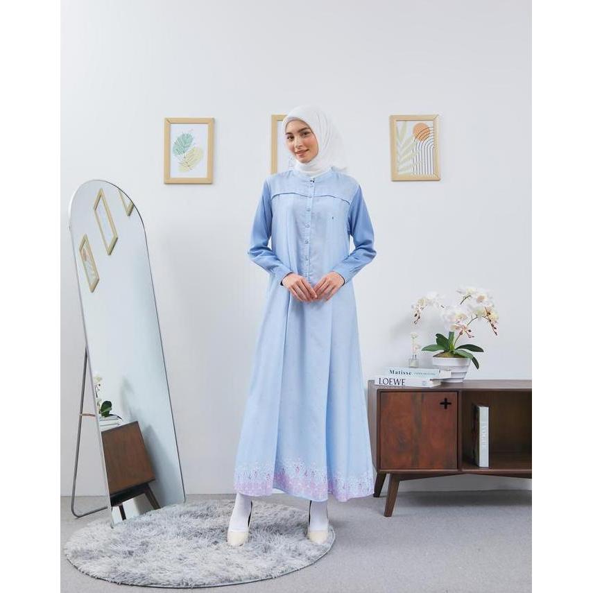 Sale Geranium Long Dress Blooming Summer Series - Baju Muslim Gamis Wanita Cantik Untuk Kondangan