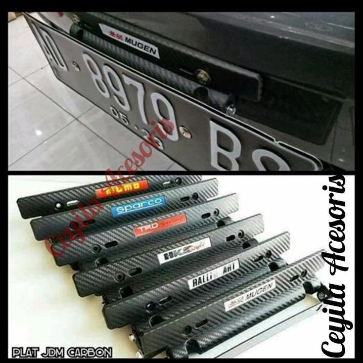 TERMURAH TATAKAN PLAT NOMOR RACING CARBON ( JDM ) MOBIL SIENTA