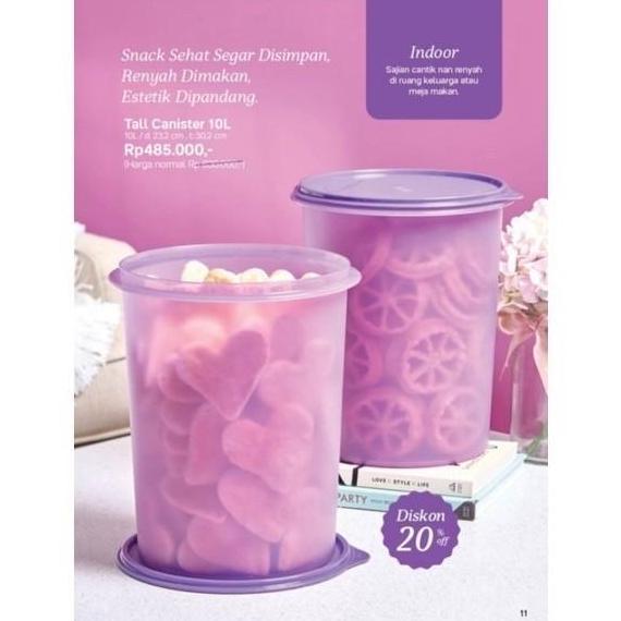 Thebest- Toples besar toples kerupuk tupperware maxi canister 10lt