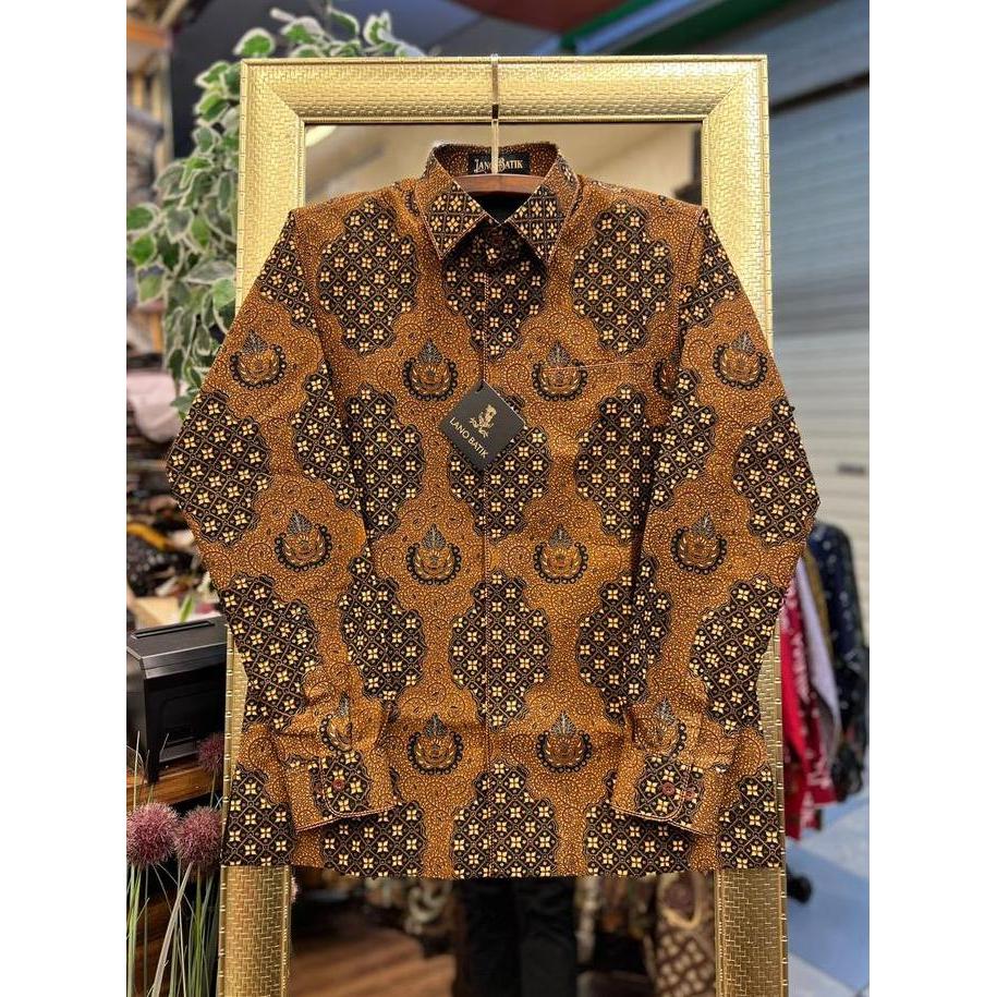 Promo Lano Batik Semi Jas - Kemeja Batik Smock Semi Jas - Baju Batik Pria - Batik Katun Premium