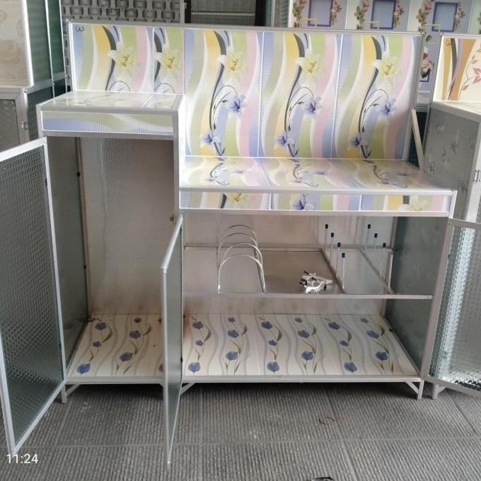 Thebest- rak kompor magic com 3 pintu bawah keramik/rak kompor undak