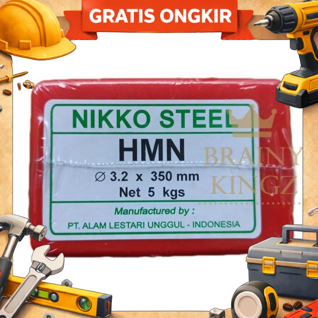 Kawat Las Mangan Nikko Steel Hmn Ukuran 3,2Mm 4Mm Hmn 3.2 Mm 4 Mm