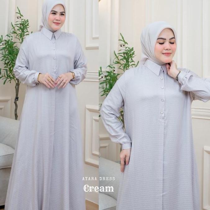 Promo Nnfashion ~ Ayara Dress Gamis Wanita  Muslimah Dewasa Remaja Syari Casual Formal Lebaran Anggu