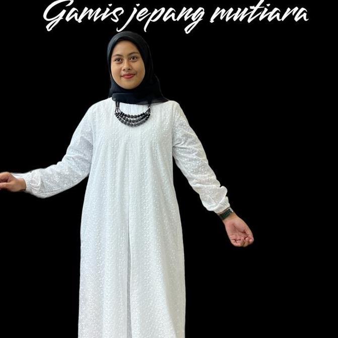 Promo Gamis Mutiara Katun  Paris/Gamis Putih Ibu
