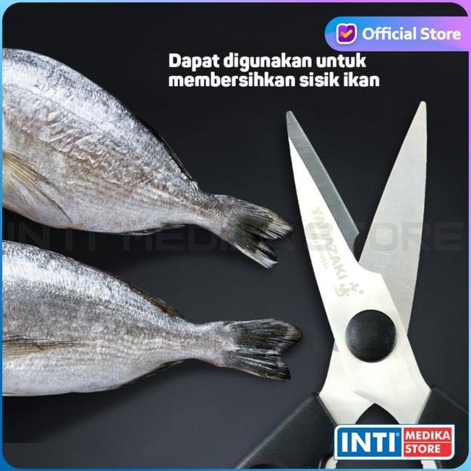 BAGUS - Gunting Dapur MULTIFUNGSI Anti Karat + PEMBUKA Tutup Botol | YAMAZAKI Kitchen Ware Stainless