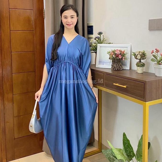 Promo Meganshoping - Tiara Kaftan Dress Maxi Gamis Lebaran Fashion Wanita