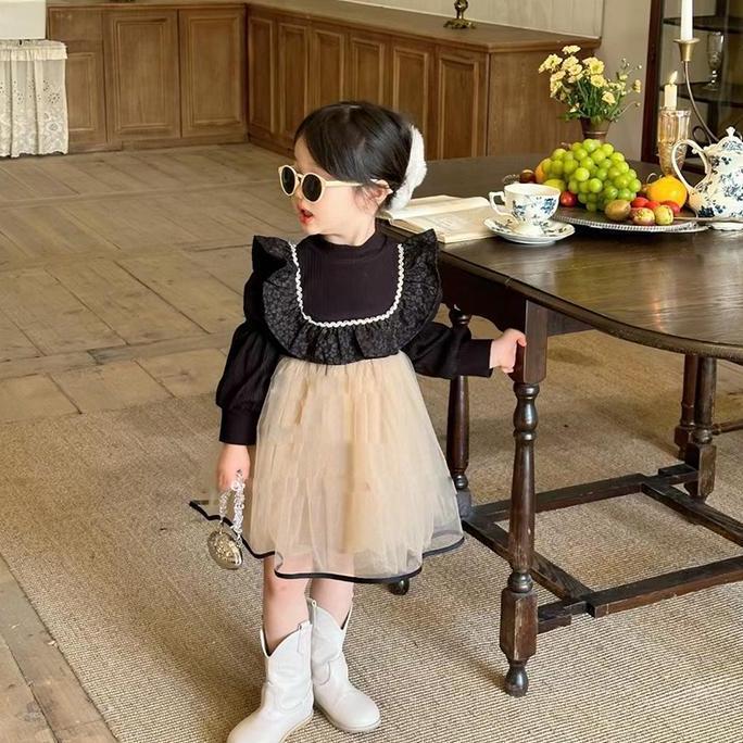 KIYOMI-- PAKAIAN ANAK SUPER PERI GAUN GADIS GAUN MUSIM GUGUR   GAUN PUTRI GAYA PUTRI LUCU KOREA DARI