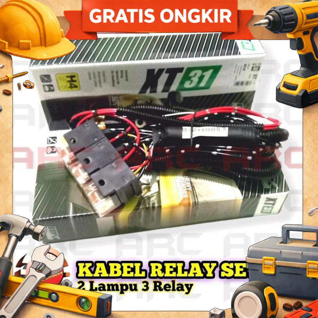 Kabel Relay Set Lampu Utama Mobil H4