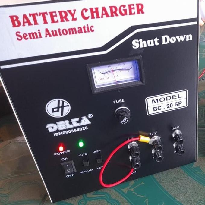 CHARGER AKI MERK DELTA DT 220S SEMI AUTOMATIC CHARGER AKI MOTOR MOBIL