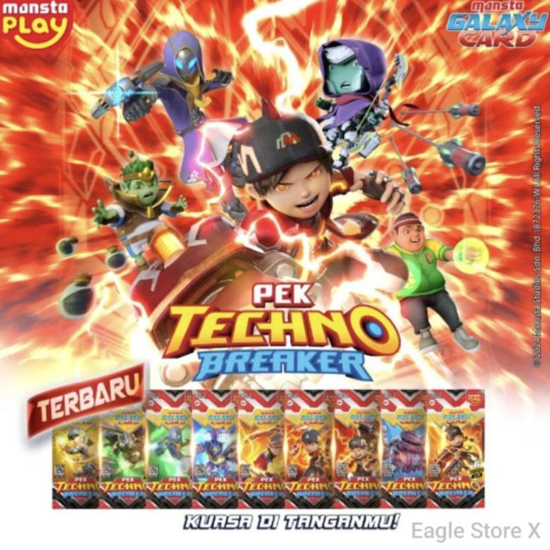 Boboiboy Galaxy Card Pek Techno Breaker Satuan ( 1 Pek Saja ) Monsta Galaxy Card Boboiboy Gentar Car