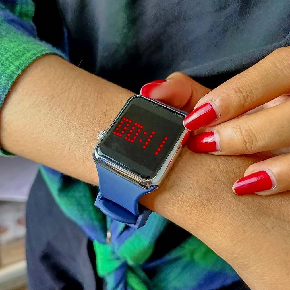 CARDIFF LED 5003 Jam Tangan Digital Kasual Unisex Silver