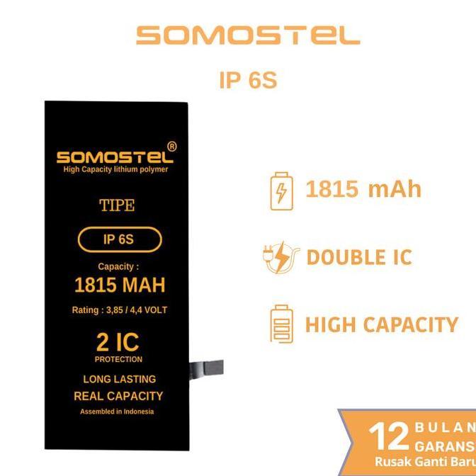 Hradpix- Somostel - Compatible With Iphone 6S Batre Batrai Baterai