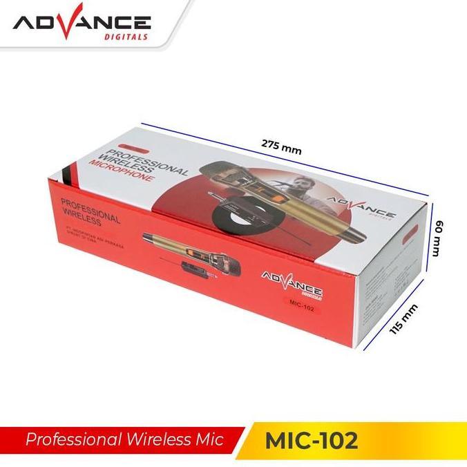 Newall-- Advance Mic102 Mic Wireless Microphone Bluetooth Karaoke Bonus Baterai