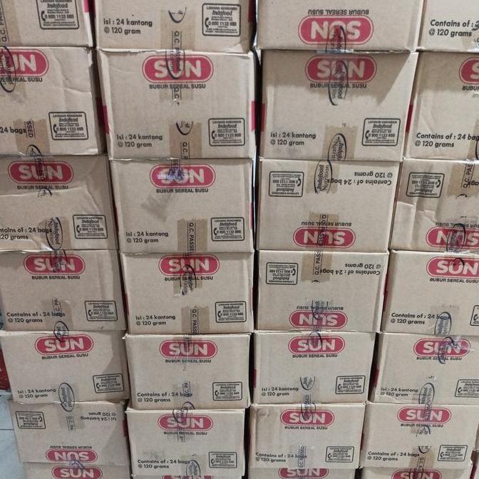 Bybyxt- Bubur Sun Beras Merah Ekonomis 120 Gr / 1 Dus / 24 Pcs