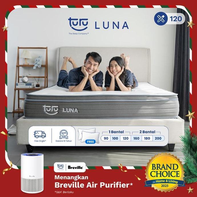 Allo- Kasur Busa Premium Turu Luna Plush Top Natural Latex Ukuran 120X200