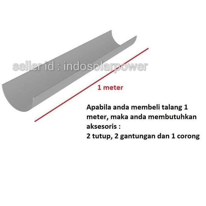 Airpro- Langgeng Per Meter Talang Air Pvc 6" 6 Inch Setengah Lingkaran Rg-6 Langgeng6