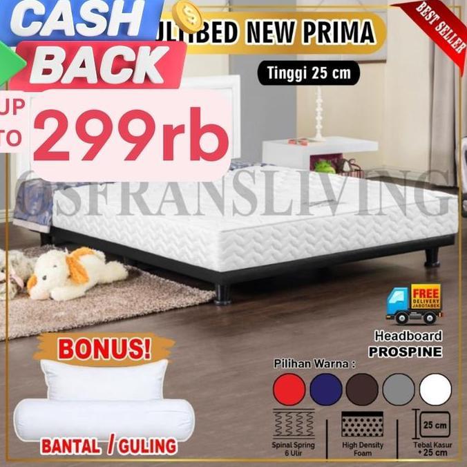 Allo- Guhdo Multi Bed New Prima - Fullset Prospine - Spring Bed Set Multibed 90X200 / 100X200 / 120X