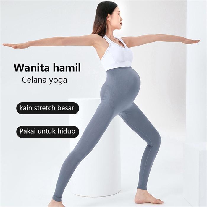 Musim Semi Wanita Hamil Celana Hiu Ukuran Besar Celana Pendukung Perut Olahraga Yoga Nyaman Elastis 