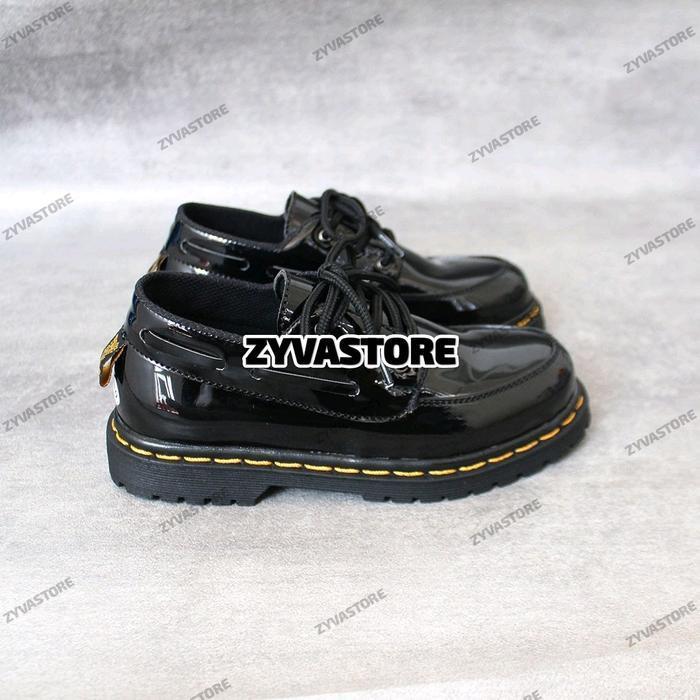 Sepatu Docmart Anak Reborn Original - Sepatu Boots Kilap Tali Pendek & Panjang