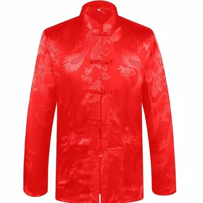 Cheongsam Atasan Pria Lengan Panjang