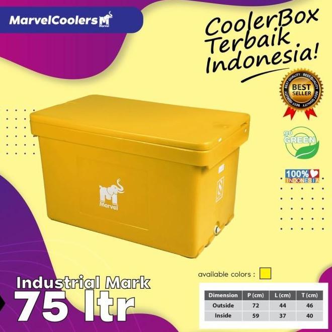 Cooler Box 60 75 L Marvel Cool Es Kristal Batu Kristal Ikan Coolbox