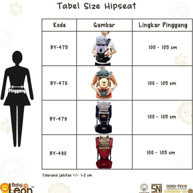 BABY LEON Gendongan Hipseat Bayi Baby Carrier Gendongan Duduk BY-479