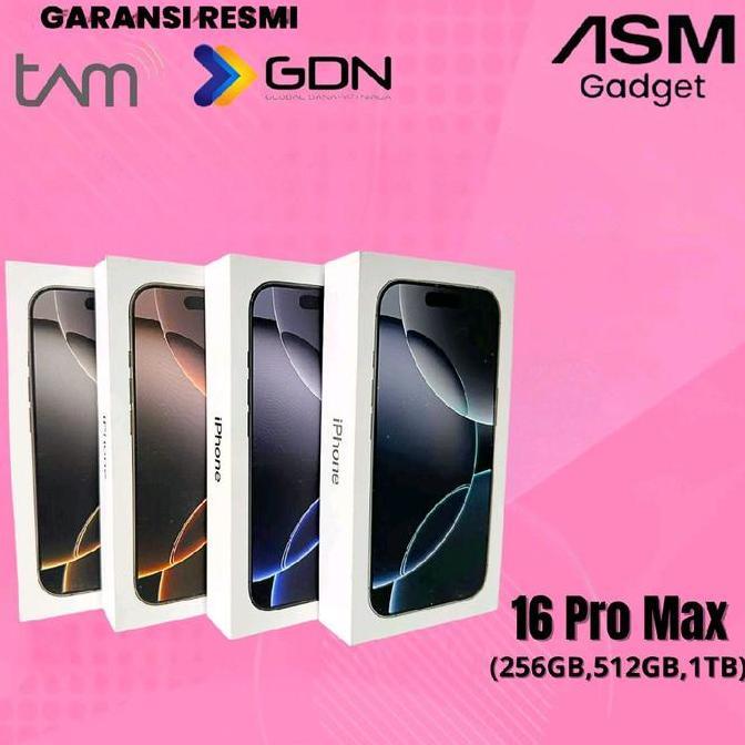 Gasskirim- (Asm X K) Apple Iphone 16 Pro Max 256Gb 512Gb New Garansi Resmi Indonesia Tam/Gdn