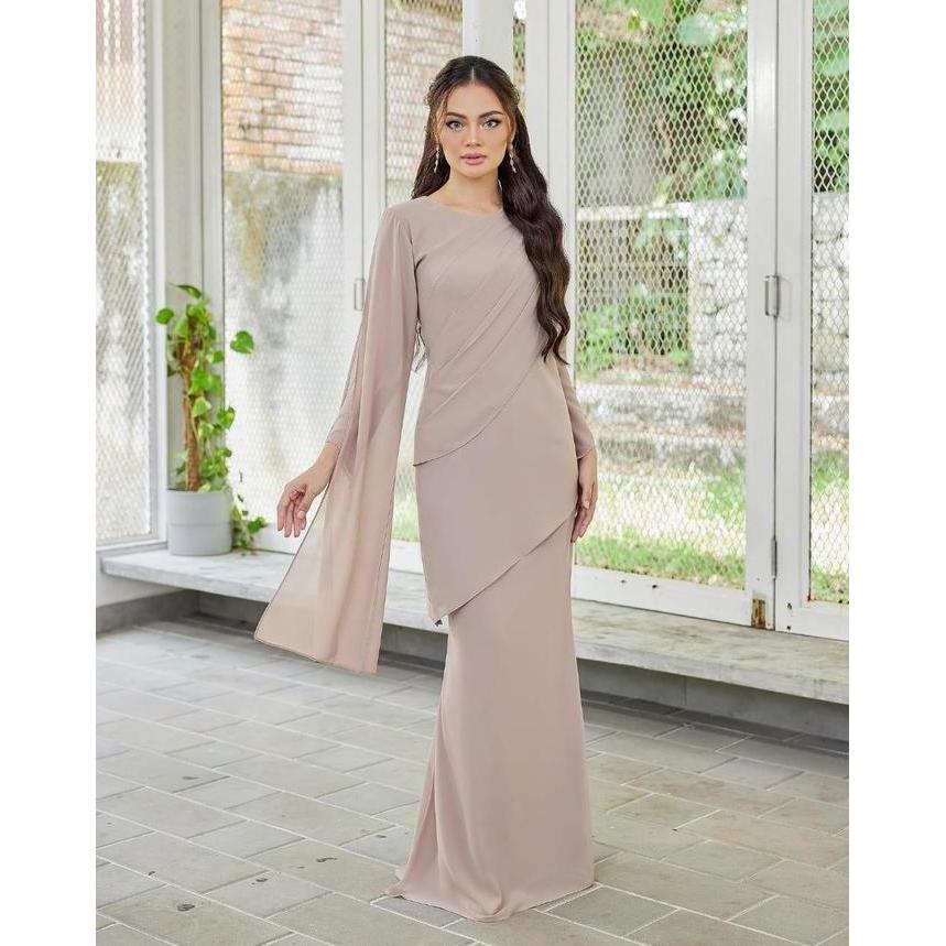 Diskont Aserra Gaun Maxi Cod Dress Maxy Kalila Dress Cantik Bahan Ceruty Baby Doll Full Furing Dress