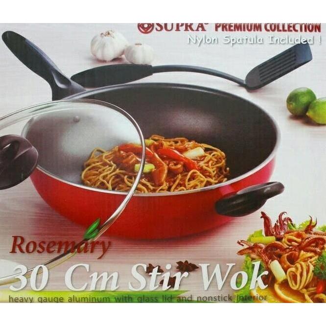 WAJAN SUPRA STIR WOK 30CM TEFLON ROSEMARY