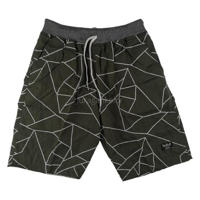 DB267 - Celana Pendek Pria Dewasa Motif Abstrak Chino Cowok Short Pants Rib Kekinian