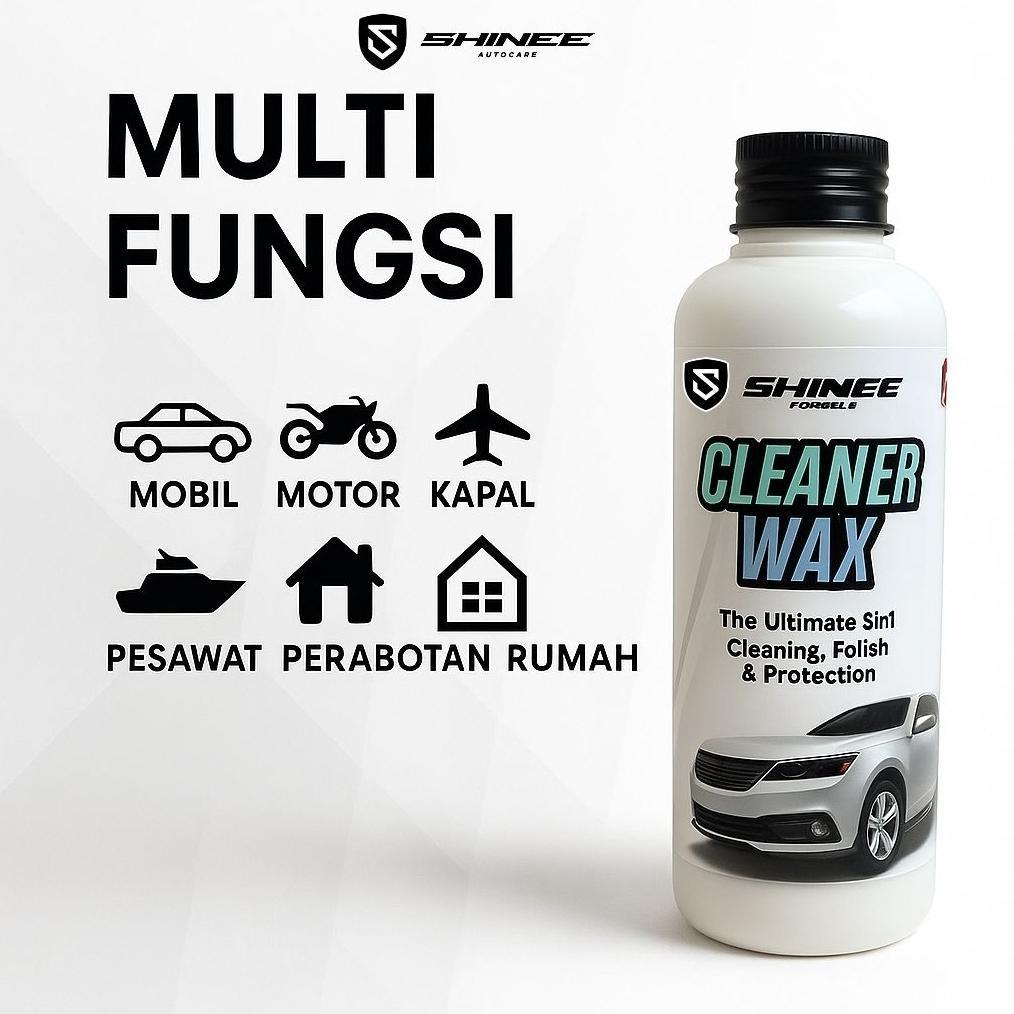 Cleaner Wax Shinee | Poles Body Mobil Penghilang Baret Wax Pengkilap Mobil Putih