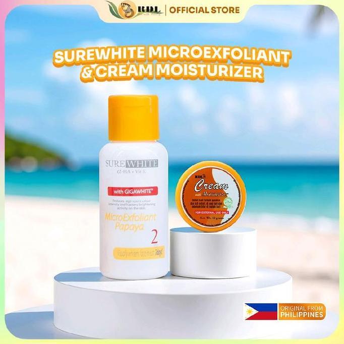 Bytoi- Rdl Surewhite Microexfoliant Dan Cream With Moisturizer 12 Gr Cleanser Facial Hitam Mencerahk
