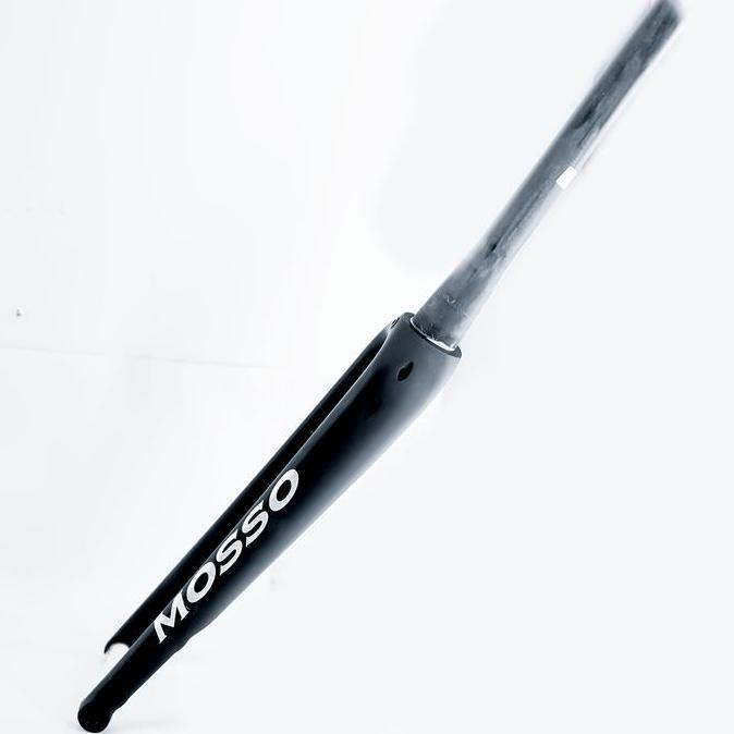 FORK RIGID MOSSO GRAVEL 700C CARBON TAPER BLACK. KODE 27910 ORIGINAL DAN TERPERCAYA