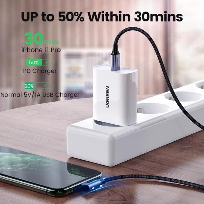 Ugreen Charger IPhone 13 12 11 8 XR X Xs Power Delivery Lightning MFI Terlaris