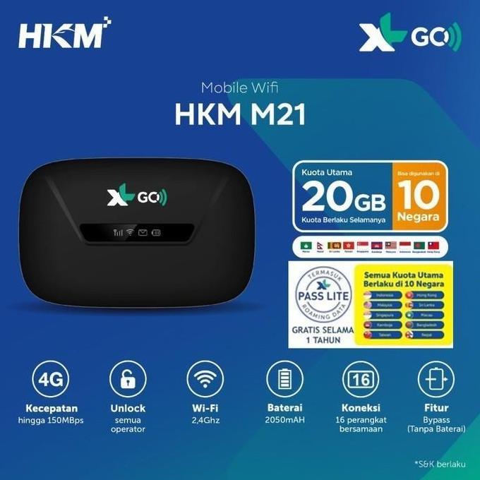 TERBARU - Mifi XL GO Modem Wifi 4G All Operator Free Perdana XL GO IZI - ByPass
