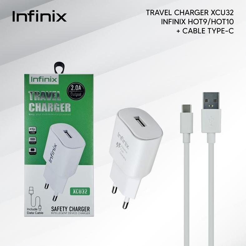 PROMO TERBARU [MICRO USB] Travel Charger Infinix XCU32 support Hot 9 Hot 10 Casan hp Infinix Kompati
